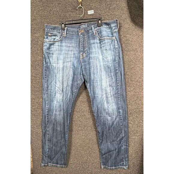 Lucky Brand 221 Straight Jeans Mens Size 40x32 Blue Denim Stretch Mid Rise - Picture 1 of 9